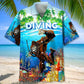Scuba Diving Hawaiian Shirt For Resort Trips, Coastal Parties, And Warm Weather Style