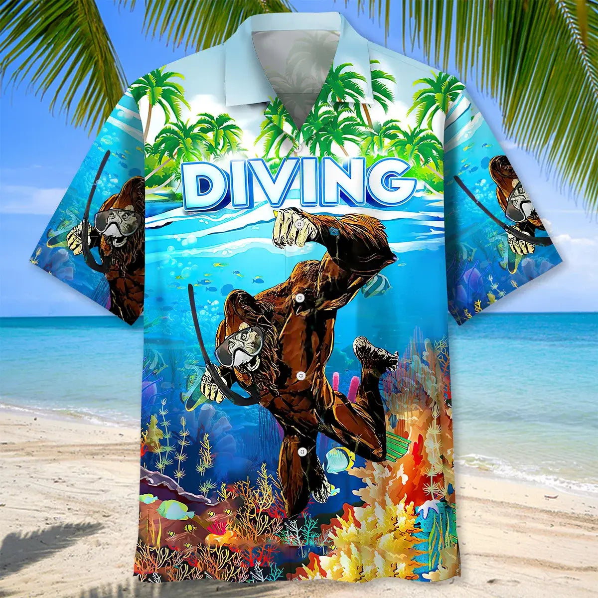 Scuba Diving Hawaiian Shirt For Resort Trips, Coastal Parties, And Warm Weather Style