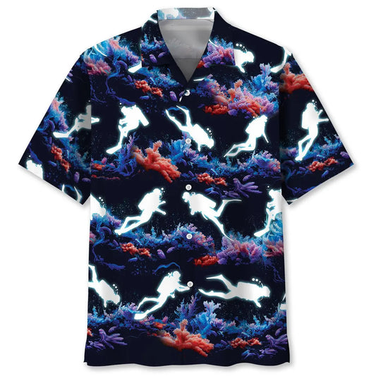 Scuba Diving Hawaiian Shirt For Sports Fans, Summer Outings, And Relaxed Vacation Wear