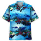 Scuba Diving Light Ocean Hawaiian Shirt For Beach Days, Summer Outings, And Thoughtful Gift Giving