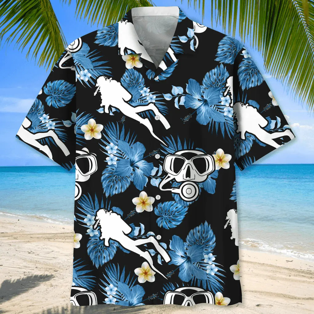 Scuba Diving Nature Hawaiian Shirt For Beach Days, Weekend Events, And Thoughtful Gift Giving