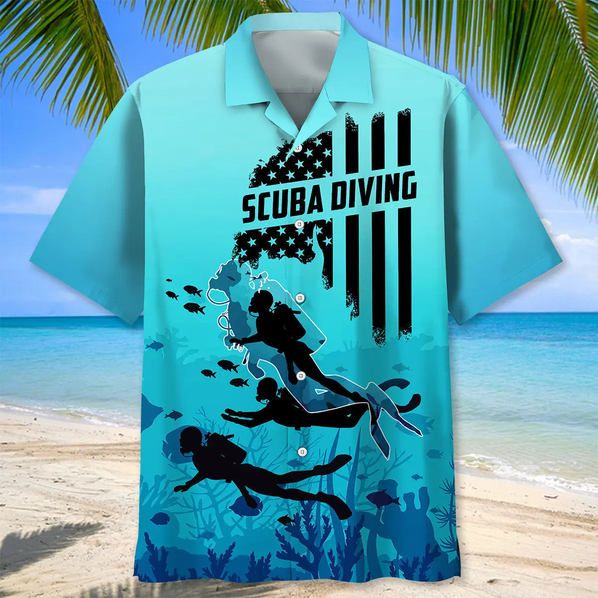 Scuba Diving Ocean Hawaiian Shirt For Coastal Travel, Casual Events, And Comfortable Summer Wear