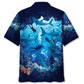 Scuba Diving Shark Hawaiian Shirt