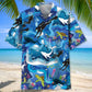 Scuba Diving Whale Hawaiian Shirt For Resort Trips, Coastal Parties, And Warm Weather Style