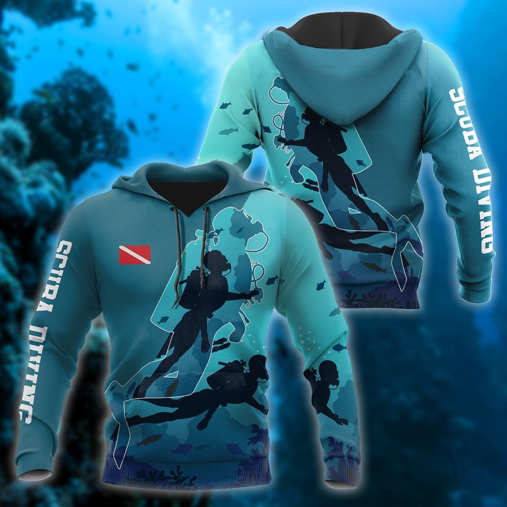 Scuba Diving Ocean Life Passion Hoodie For Ocean Adventures Seasonal Travel And Gift Giving
