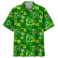 Shamrock Cross Irish Saint Patrick's Day Hawaiian Shirt For Resort Trips, Coastal Parties, And Warm Weather Style