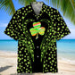 Shamrock Irish Saint Patrick's Day Hawaiian Shirt For Tropical Holidays, Outdoor Gatherings, And Everyday Comfort