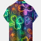 Shamrock St. Patrick Gradient Neon 3D Hawaiian Shirt