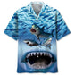 Shark Jaw Hawaiian Shirt For Animal Lovers, Beach Travel, And Casual Summer Style