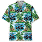 Shark Monster Truck Beach Hawaiian Shirt For Road Trip Adventures, Resort Days, And Comfortable Everyday Wear
