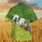 Sheep Farm Corn Pattern Trendy Hawaiian Shirt Cow Trendy Hawaiian Shirt Summer Trendy Hawaiian Shirt For Men And Women