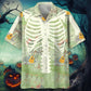 Skeleton Guitar Pattern Hawaiian Shirt For Music Fans, Resort Parties, And Warm Weather Events