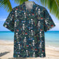 Skeleton Play Curling Hawaiian Shirt For Tropical Holidays, Outdoor Gatherings, And Everyday Comfort