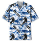 Skiing Blue Nature Hawaiian Shirt For Beach Days, Summer Outings, And Thoughtful Gift Giving