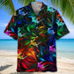 Colorful Skiing Hawaiian Shirt For Coastal Travel, Casual Events, And Comfortable Summer Wear