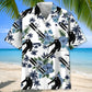 Skiing White Nature Hawaiian Shirt For Summer Vacation, Beach Travel, And Casual Wear