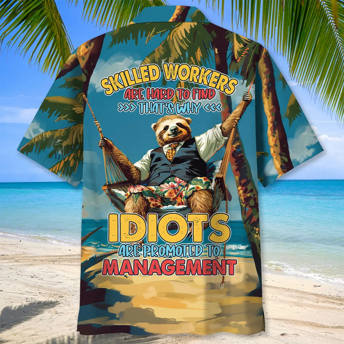 Skilled Worker Office Humor Hawaiian Shirt For Summer Vacation, Beach Travel, And Casual Wear