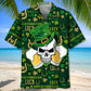Skull Beer Green Irish Saint Patrick's Day Hawaiian Shirt For Resort Trips, Coastal Parties, And Warm Weather Style