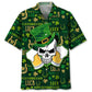 Skull Beer Green Irish Saint Patrick's Day Hawaiian Shirt For Resort Trips, Coastal Parties, And Warm Weather Style