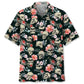 Skull Roses Hawaiian Shirt For Summer Vacation, Beach Travel, And Casual Wear