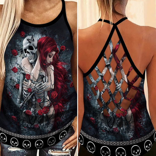 Skull And Love Hollow Tank Top For Workouts Festivals And Bold Style