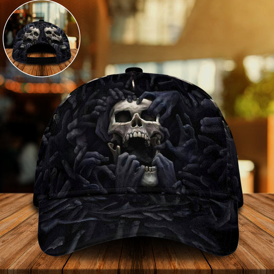 Black Skull Cool Strong Classic Cap For Festivals Vacations Outdoor Fun And Daily Comfort