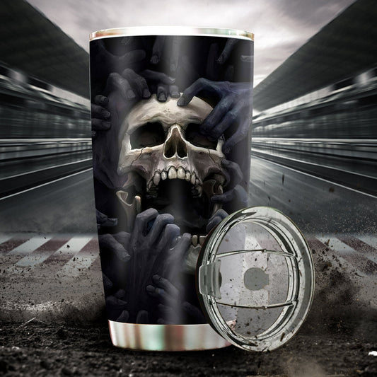 Black Skull Strong 20 Oz Tumbler For Coffee Travel And Daily Drinks