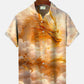 Hawaiian Shirt / Adults / S Sky Clouds Dragon Men's Buttons Casual Hawaiian Shirt