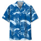 Skydiving Blue Hawaiian Shirt For Resort Trips, Coastal Parties, And Warm Weather Style