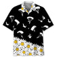Floral Skydiving Daisy Hawaiian Shirt For Coastal Travel, Casual Events, And Comfortable Summer Wear