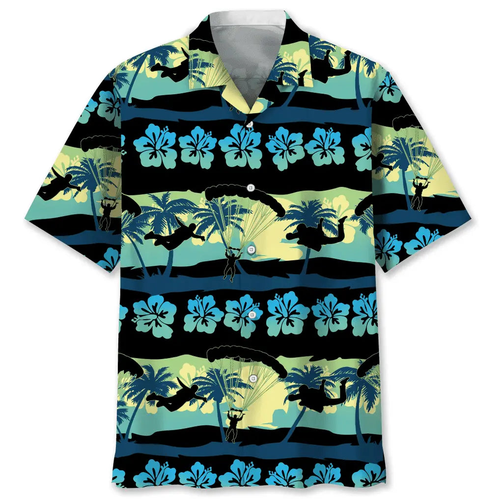 Skydiving Nature Beach Hawaiian Shirt For Beach Days, Summer Outings, And Thoughtful Gift Giving