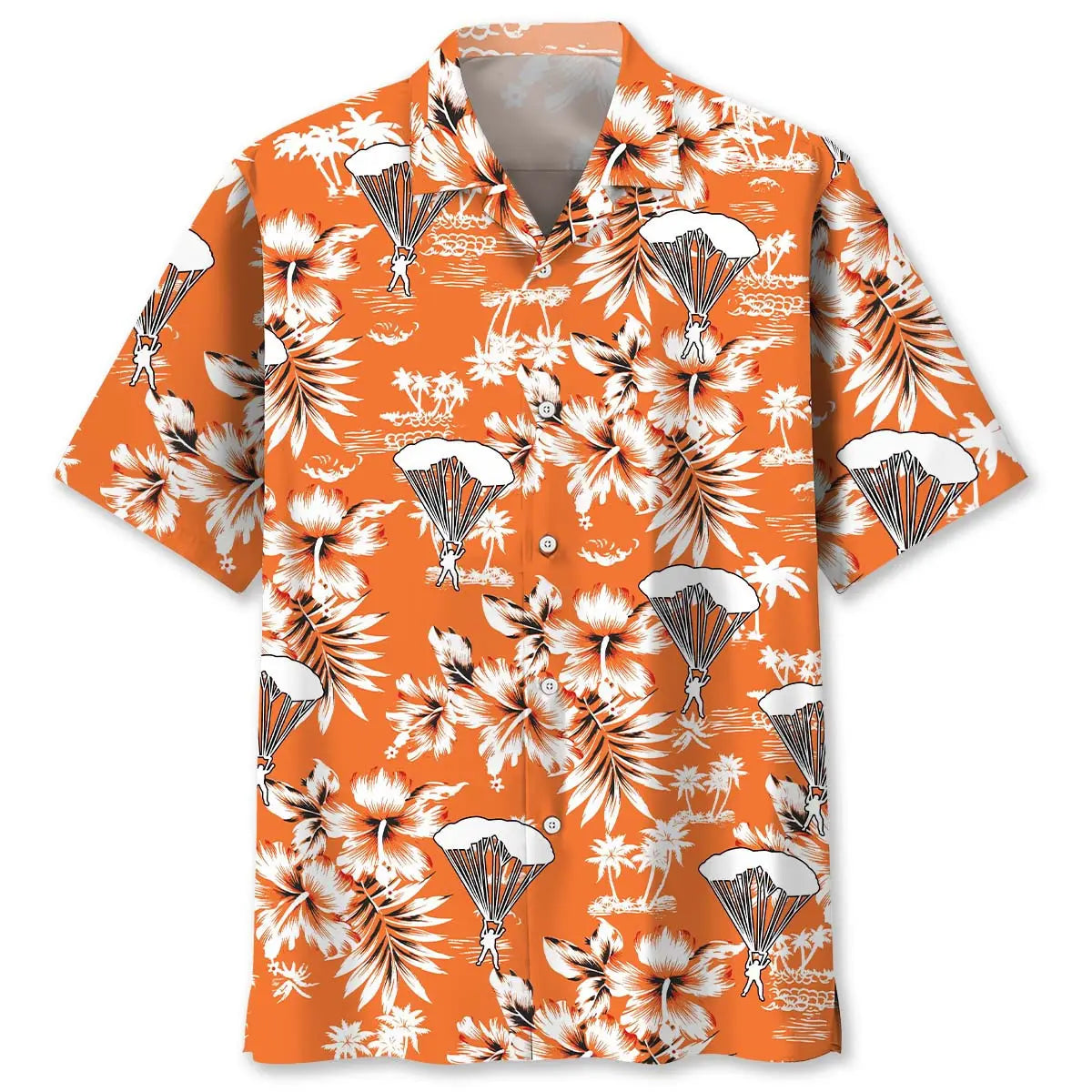 Skydiving Nature Hawaiian Shirt For Resort Trips, Coastal Parties, And Warm Weather Style