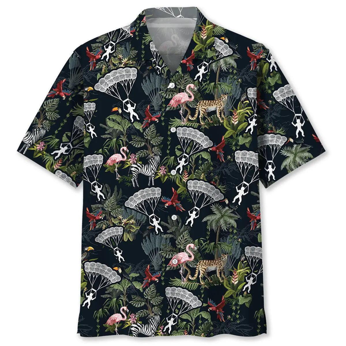Tropical Skydiving Hawaiian Shirt For Beach Days, Coastal Adventures, And Thoughtful Gift Giving