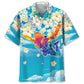 Tropical Skydiving Hawaiian Shirt For Resort Trips, Coastal Parties, And Warm Weather Style