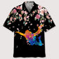 Watercolor Floral Skydiving Hawaiian Shirt For Resort Trips, Coastal Parties, And Warm Weather Style