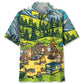 Funny Sloth Camping Hawaiian Shirt For Coastal Travel, Casual Events, And Comfortable Summer Wear