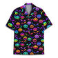 Halloween Island Pumpkin Aloha Hawaiian Shirt For Coastal Travel, Casual Events, And Comfortable Summer Wear