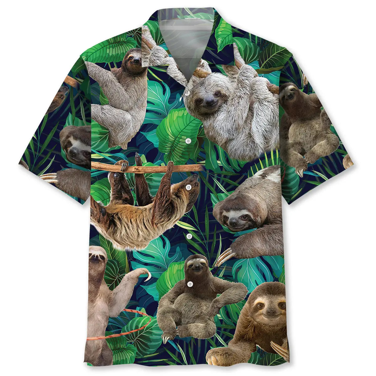 Tropical Sloth Hawaiian Shirt For Beach Days, Summer Outings, And Thoughtful Gift Giving
