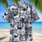 Snow Wolf Hawaiian Shirt For Animal Lovers, Beach Travel, And Casual Summer Style