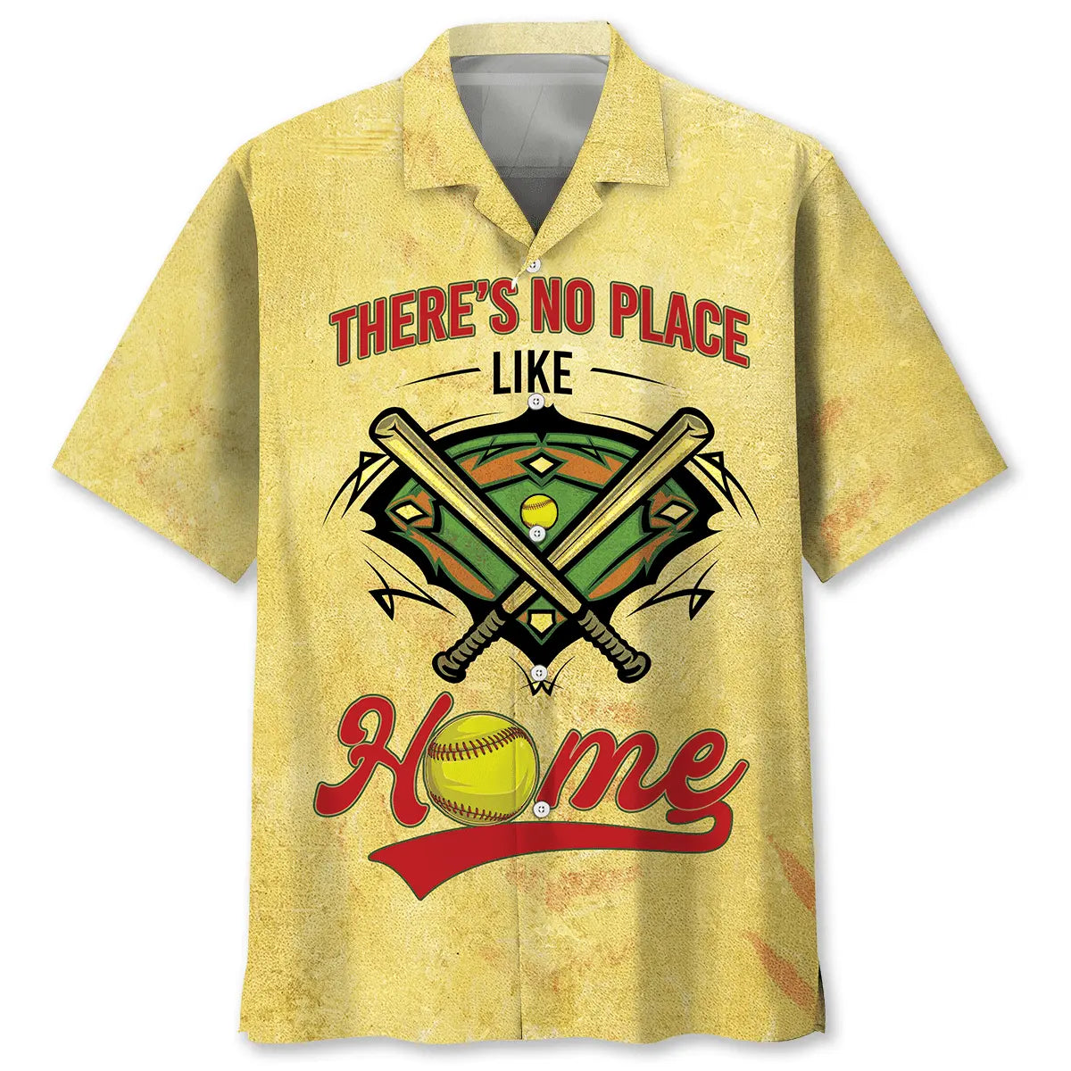 Softball Home Hawaiian Shirt For Summer Vacation, Beach Travel, And Casual Wear