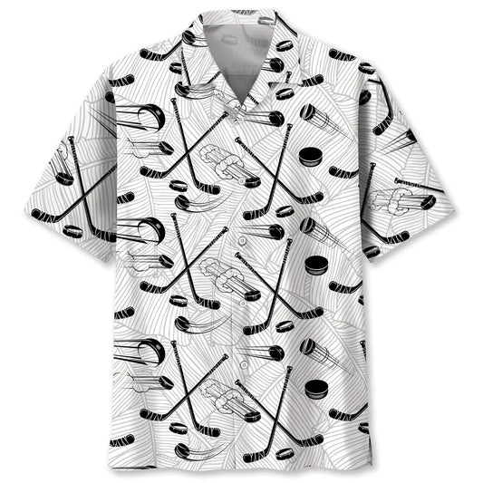 Some Men Are Just Born With Hockey In Their Soul Hawaiian Shirt For Coastal Festival, Family Vacation, And Summer Party Style