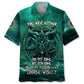 Nordic Warrior Spirit Hawaiian Shirt For Tropical Holidays, Outdoor Gatherings, And Everyday Comfort