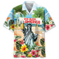 Statue Liberty Beer Humor Hawaiian Shirt For Island Vacations, Resort Wear, And Relaxed Seasonal Style
