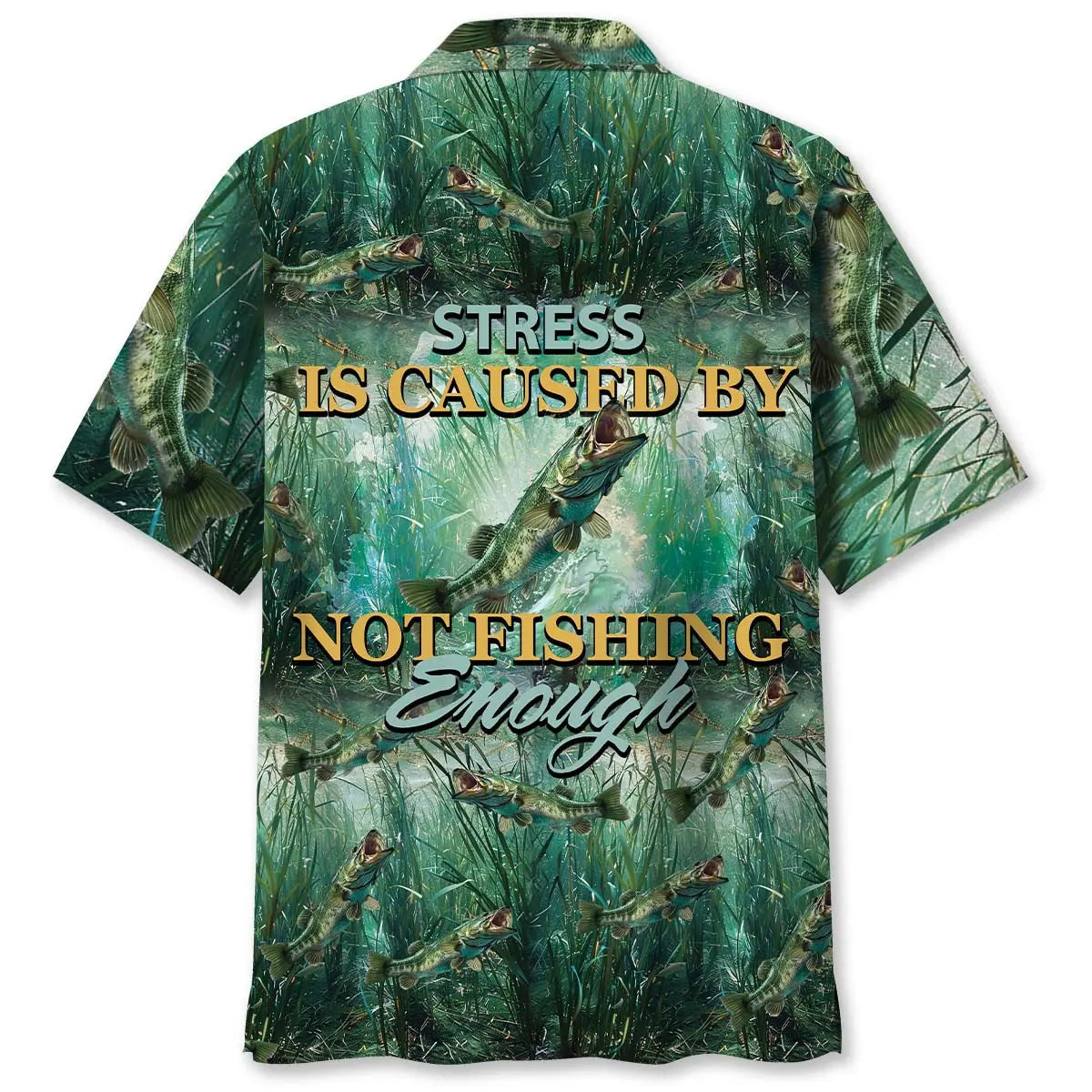 Stress Caused Not Fishing Hawaiian Shirt For Resort Trips, Coastal Parties, And Warm Weather Style