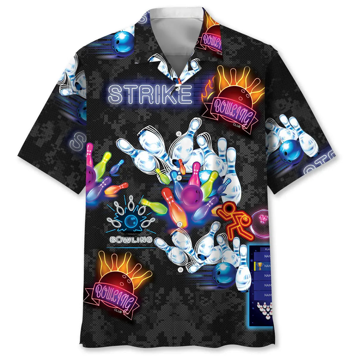 Strike Bowling Hawaiian Shirt For Tropical Holidays, Outdoor Gatherings, And Everyday Comfort