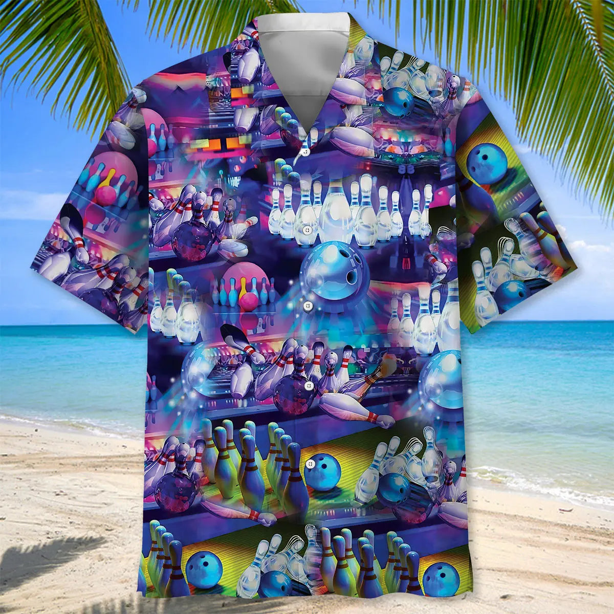 Strike Bowling Pins Hawaiian Shirt For Beach Days, Summer Outings, And Thoughtful Gift Giving