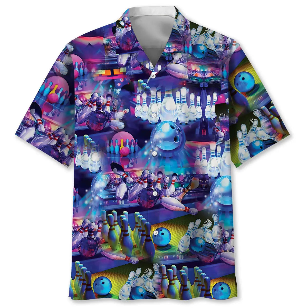 Strike Bowling Pins Hawaiian Shirt For Beach Days, Summer Outings, And Thoughtful Gift Giving