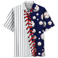 Stripes Baseball Hawaiian Shirt For Island Vacations, Resort Wear, And Relaxed Seasonal Style