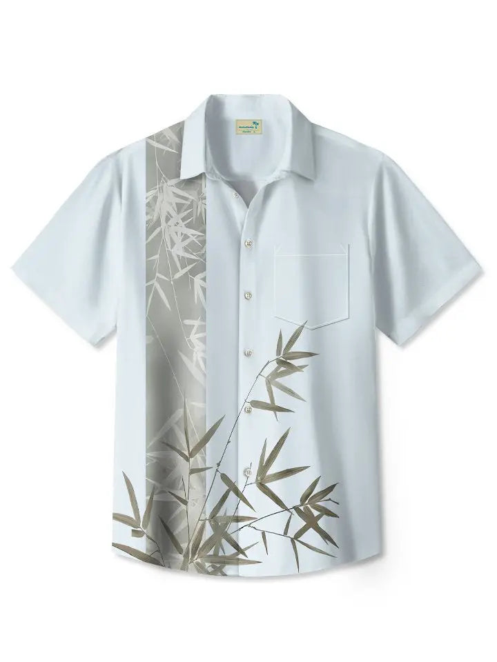 Summer Bamboo Beach Vacation Hawaiian Shirt For Summer Vacation, Beach Travel, And Casual Wear