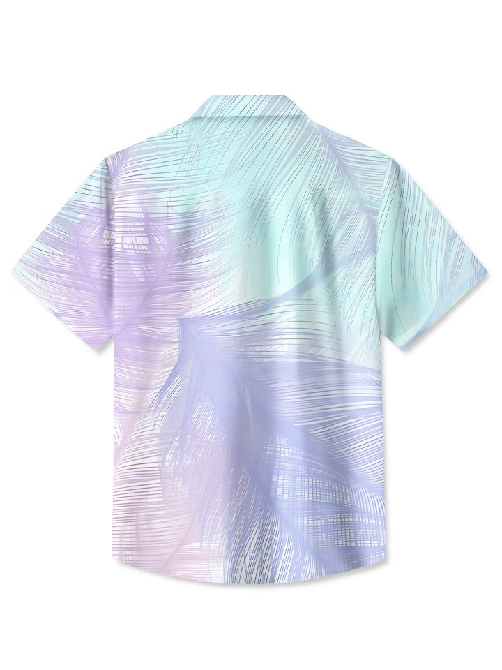 Summer Beach Coconut Tree Leaves Hawaiian Shirt For Beach Days, Summer Outings, And Thoughtful Gift Giving